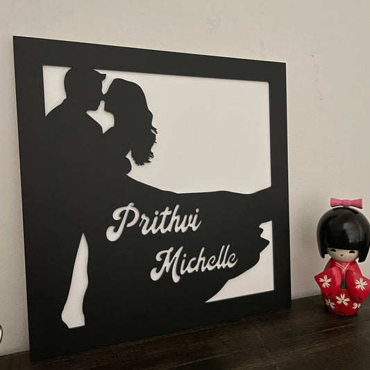 Personalised Couple Wall Decor Sign with names