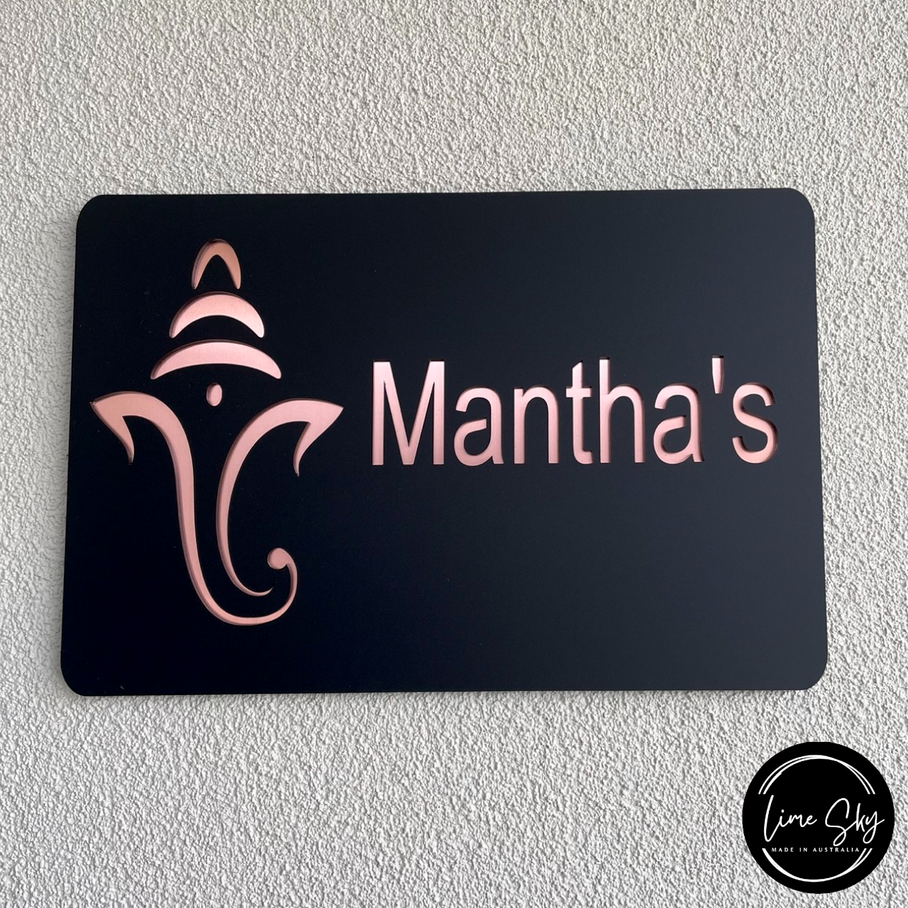 Modern Customised Indian House Plate – Ganesh Face