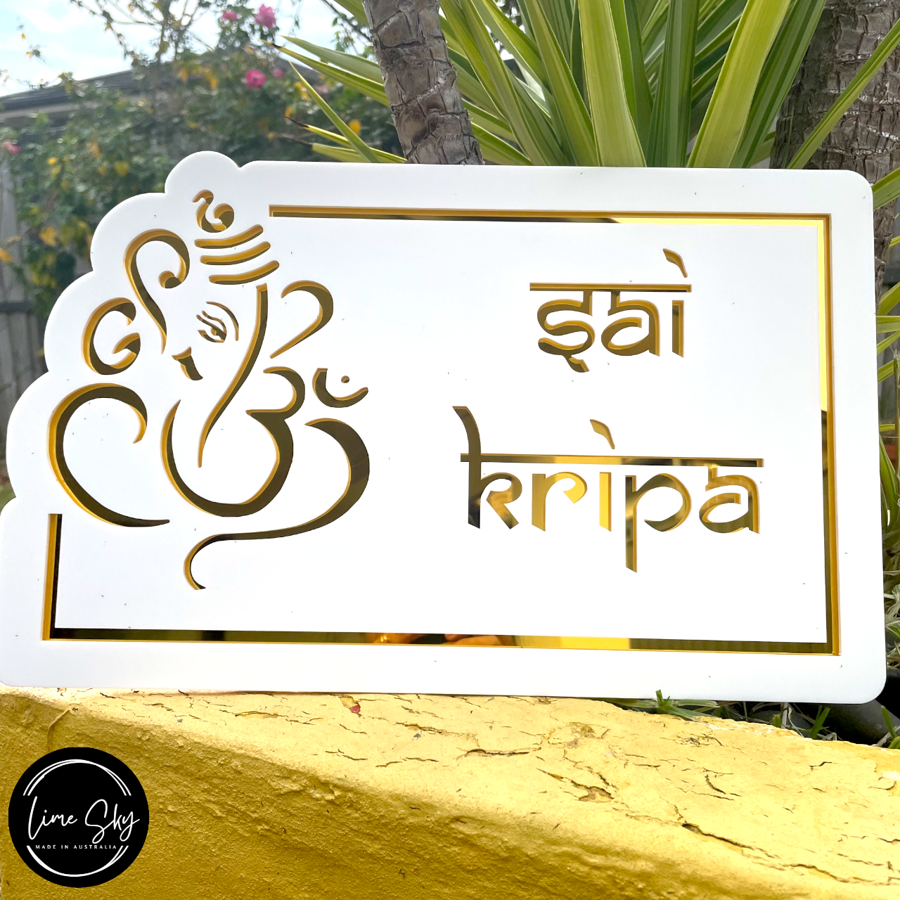 Modern Customised Indian House Plate – Ganesh