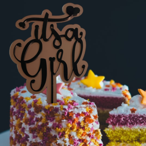 Modern Customised Cake Topper - Baby Gender Reveal