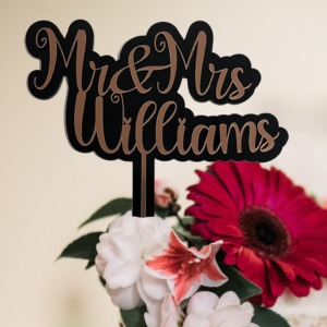 Modern Customised Cake Topper - Couple Names Special Occasions